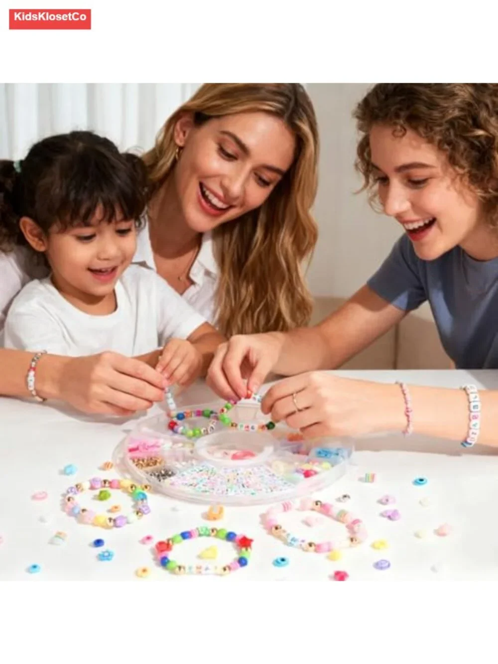 594Pcs DIY Bracelet Making Kit with Letter Flower Heart Beads, Friendship - Picture 5 of 5